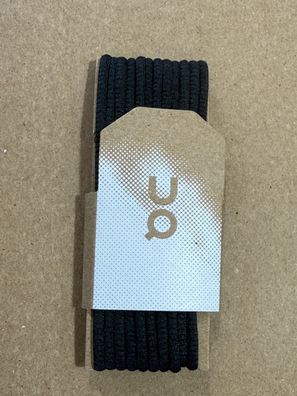 On Running Black Round Shoelaces with Branded Sleeve